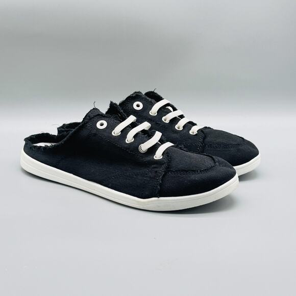 Vionic Shoes Womens 11 Black Canvas Slip On Beach Breeze Sneakers Lace Up - Picture 2 of 13